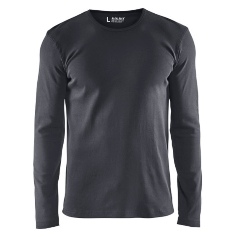 BLAKLADER T-Shirt  | 3314 Mens Dark Grey Long Sleeve T-Shirt in Cotton