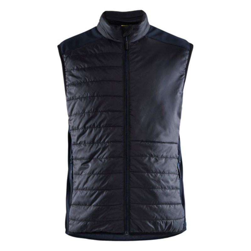 BLAKLADER Vest | 3863 Black/ Dark Navy Blue Quilted Lined Vest with Two Way Zip