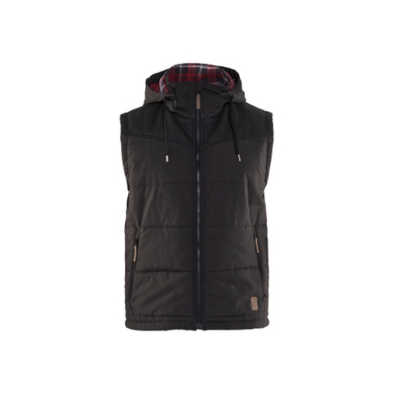 BLAKLADER Vest | 3899 Dark Grey Winter Hooded Vest with Flannel Lining
