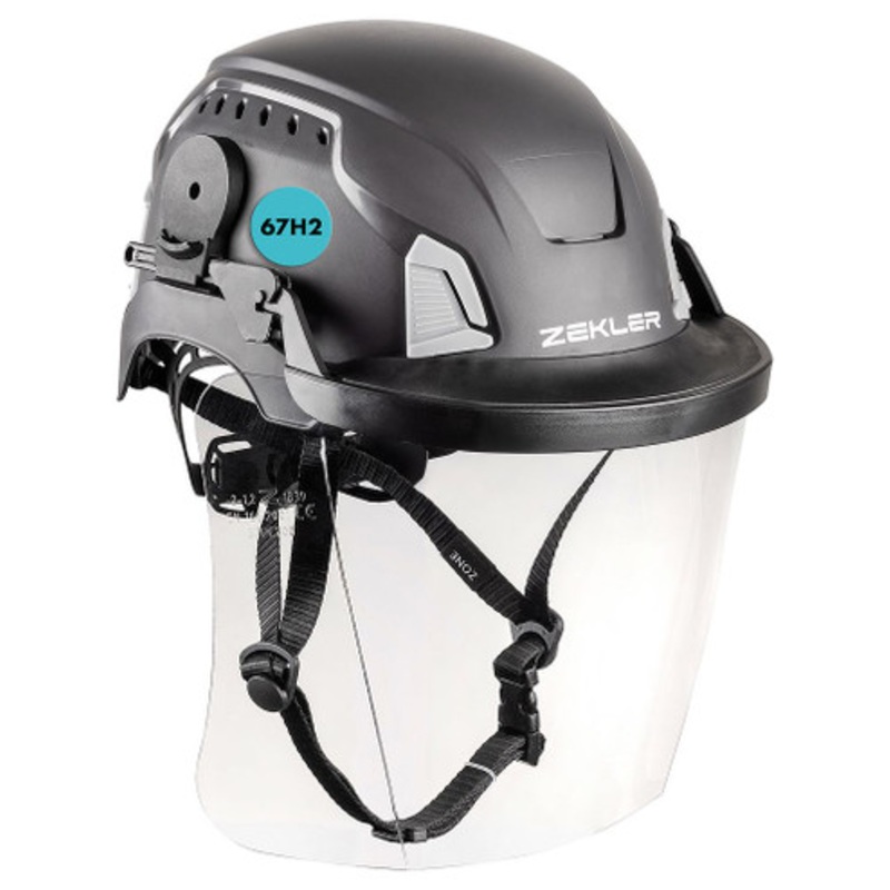ZEKLER Face Protection | 67H2 Face Protection Polycarbonate Face Visor in Helmet Version
