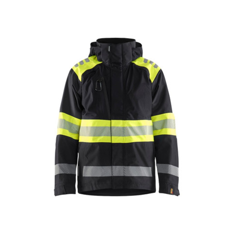 BLAKLADER Jacket | 4420 Black/High Vis Yellow Shell Jacket with Windproof and Waterproof in Polyester