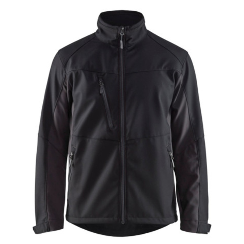 BLAKLADER Jacket | 4950 Mens Black /Grey Jacket with Full Zip in Softshell