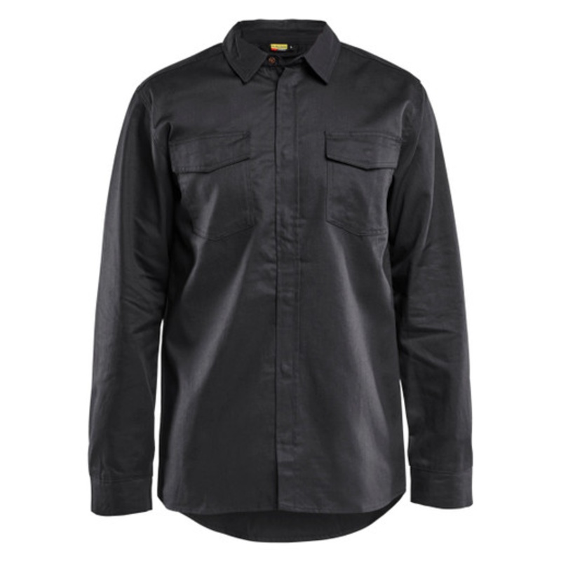 BLAKLADER Shirt  | 3226 Black Long Sleeve Welding Shirt with Anti-Flame Cotton