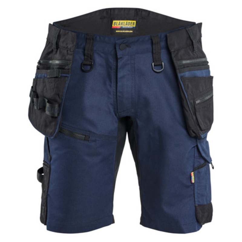 BLAKLADER Shorts | 1972 Craftsman Dark Navy Blue Shorts with Holster Pockets in Cordura with Stretch