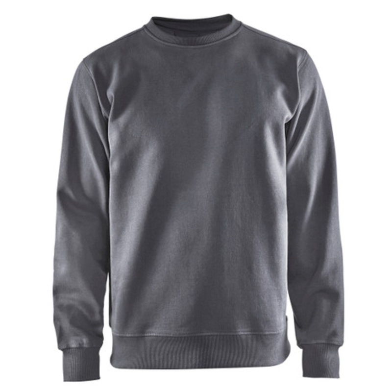 BLAKLADER Sweater | 3364 Grey Jersey Sweater in Durable Poly/Cotton Blend