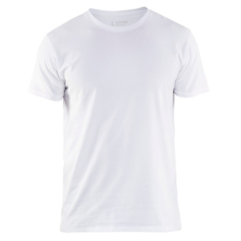 BLAKLADER T-Shirt  | 3533  White Classic T-Shirt with Durable Poly/Cotton Blend