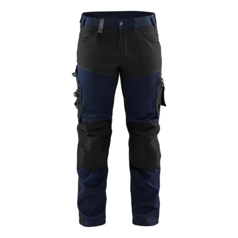 BLAKLADER Trousers | 1799 Craftsman Dark Navy Blue Trousers with Kneepad Pockets and Canvas with Stretch