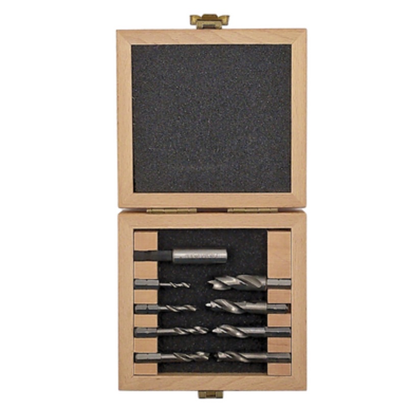 FAMAG Drill Bits | 1596 Brad Point Short Drill Bits Set  3, 4, 5, 6, 7, 8, 9, 10 mm with  Shank