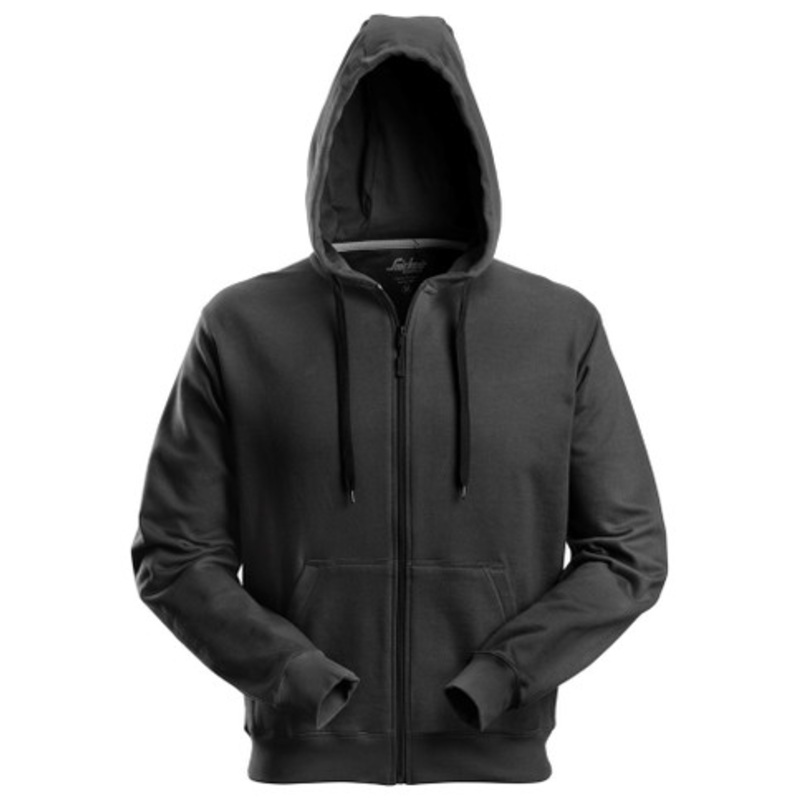 SNICKERS Hoodie Jacket  | 2801 Black Hoodie Jacket with Full Zip and in Polyester/Cotton