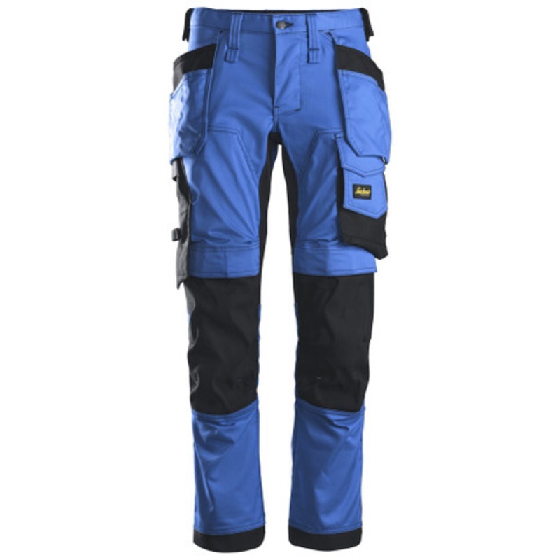 SNICKERS Trousers | 6241 Blue AllroundWork Trousers with Kneepad Pockets and Holster Pockets in 2-Way Stretch