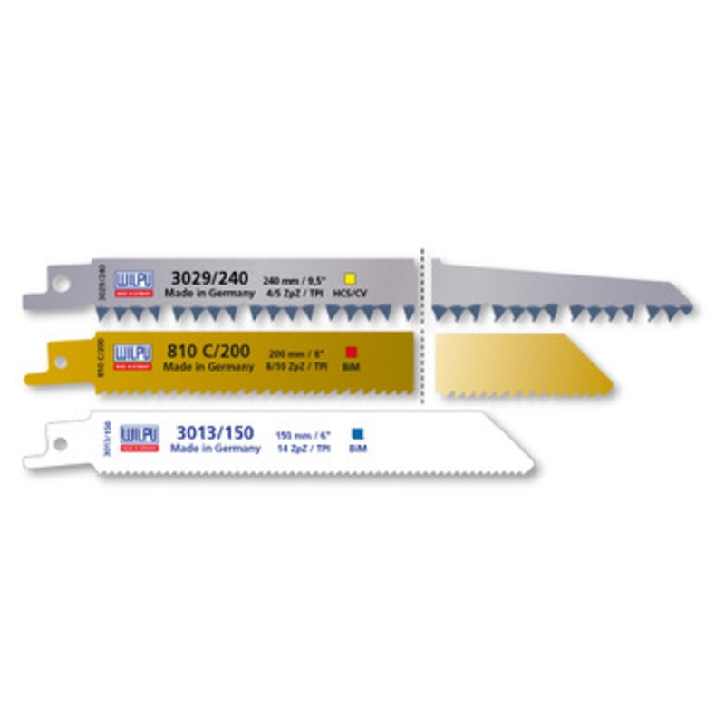 WILPU Reciprocating Saw Blade 3-er Sortiment Nr. 1 Wood, Metal