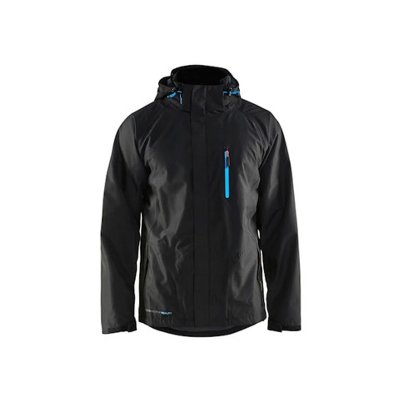 BLAKLADER Rain Jacket | 4866 Black Outdoors Rain Jacket with Polyester Waterproof