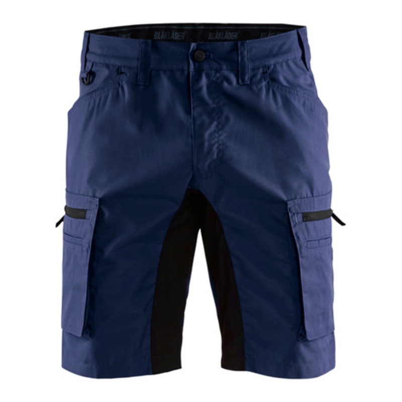 BLAKLADER Shorts | 1449 Service Stretch Navy Blue Shorts with Polyester