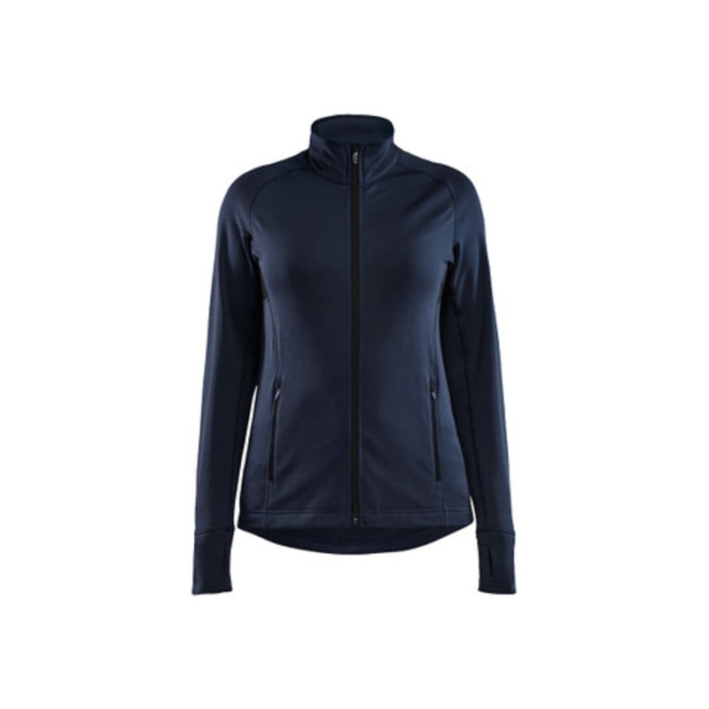 BLAKLADER Sweater Jacket | 4745 Dark Navy Blue Womens Sweater Jacket Full Zip in Fleece