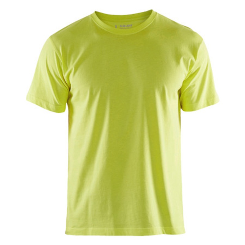 BLAKLADER T-Shirt  | 3325  High Vis Yellow 5 Pack T-Shirt with Cotton-SALE