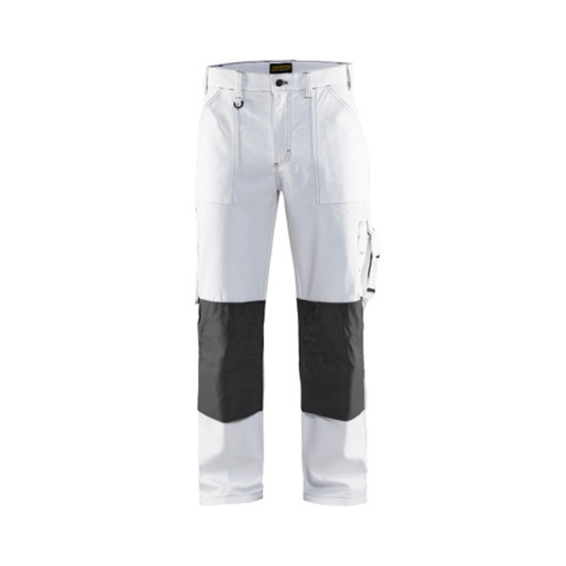 BLAKLADER Trousers | 1091 White Trousers with Kneepad Pockets in Cotton