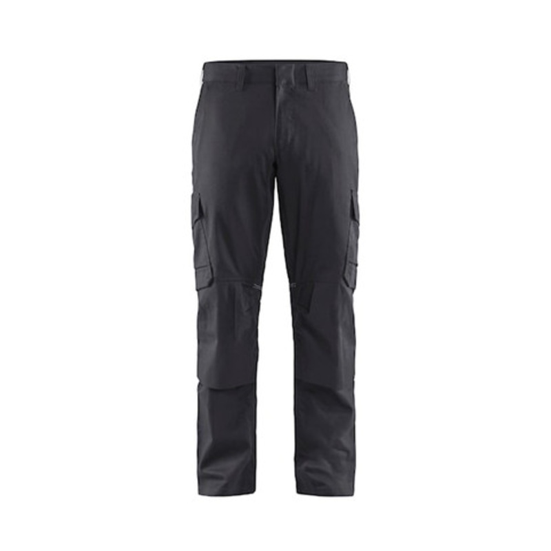 BLAKLADER Trousers | 1448 Industry Mid Grey Trousers with Kneepad Pockets and Scratch Free 2-Way Stretch