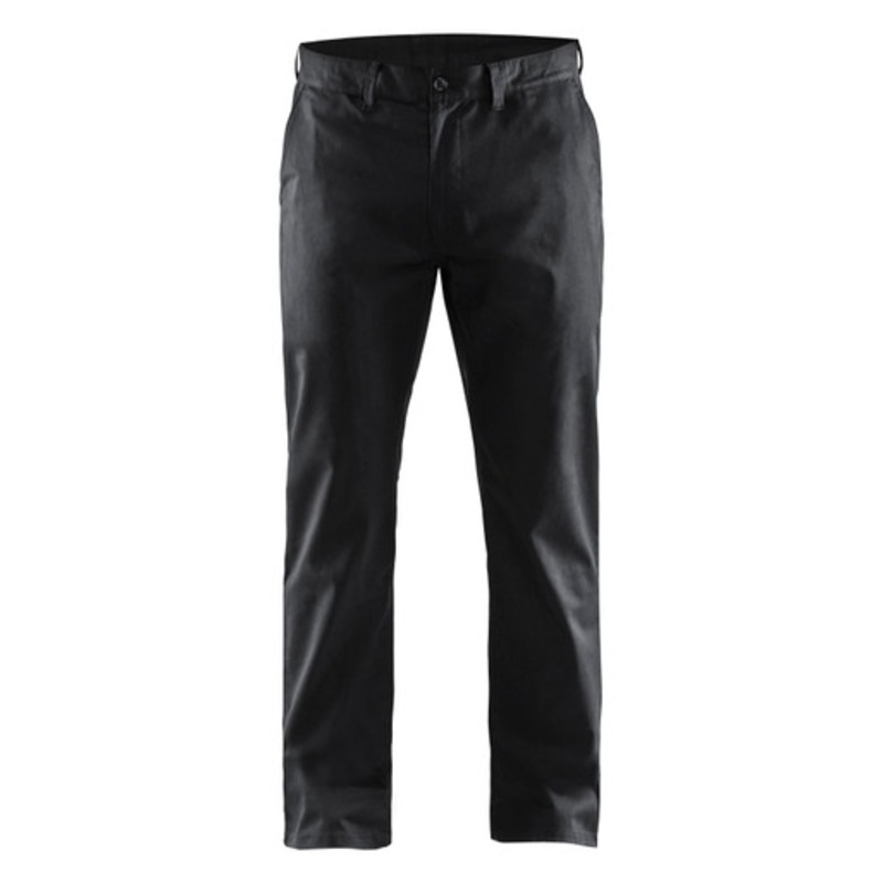 BLAKLADER Trousers | 1465 Mens Chinos Black Trousers with 2-Way Stretch