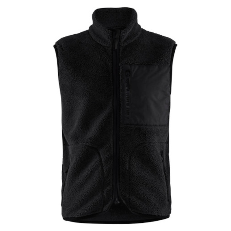 BLAKLADER Vest | 3820 Black Piled Vest with Lining