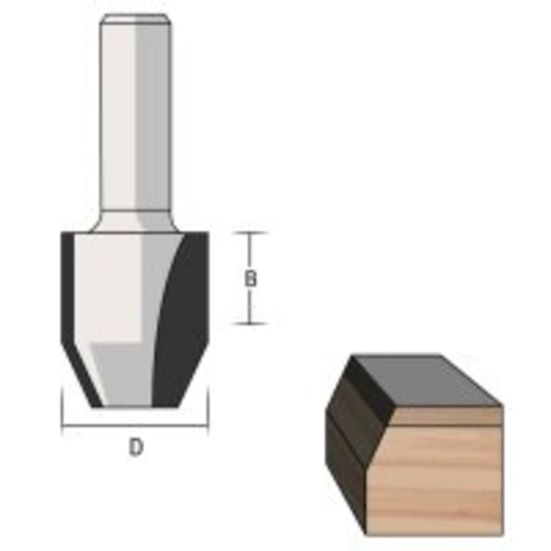 FAMAG Router Bits | 3110 BEVEL Milling 30 Router Bits with 8mm Shank