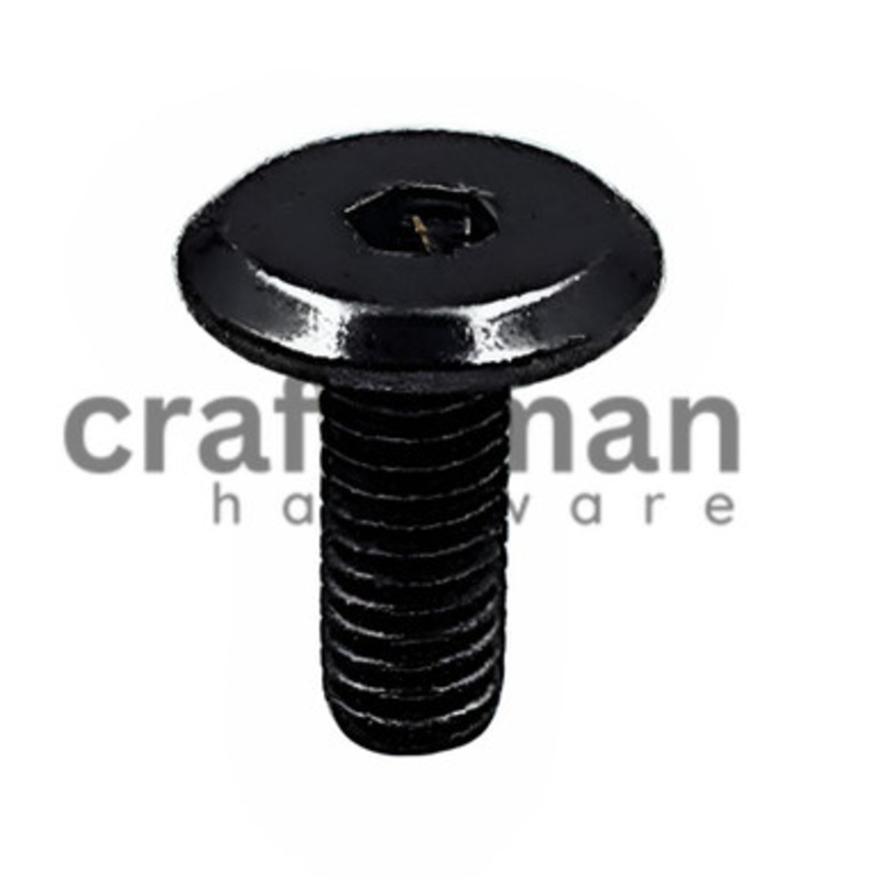 RAMPA Bolts | TYPE KF M6 Bolts with Flat Head in Black Zinc