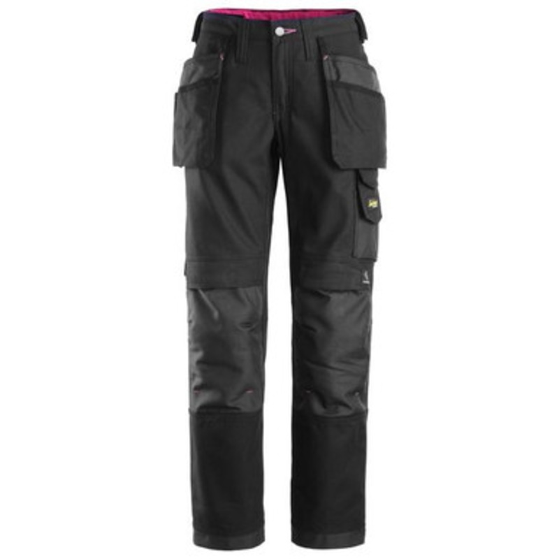 SNICKERS Trousers | 3714 Womens Black Trousers with Kneepad Pockets and Holster Pockets Canvas-SALE