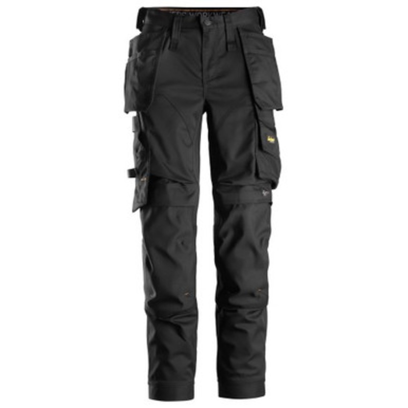 SNICKERS Trousers | 6247 Womens Allround Work Black Trousers with Kneepad Pockets and Holster Pockets 2-Way Stretch