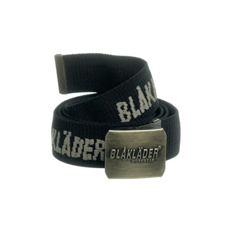 BLAKLADER Accessory | 4003 Classic Black Belt with Brass Buckle and Logo