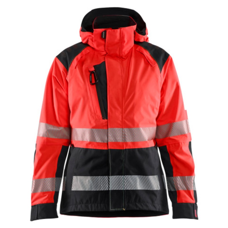 BLAKLADER Jacket | 4436 High Vis Red Womens Shell Jacket with Windproof and Waterproof in Polyester