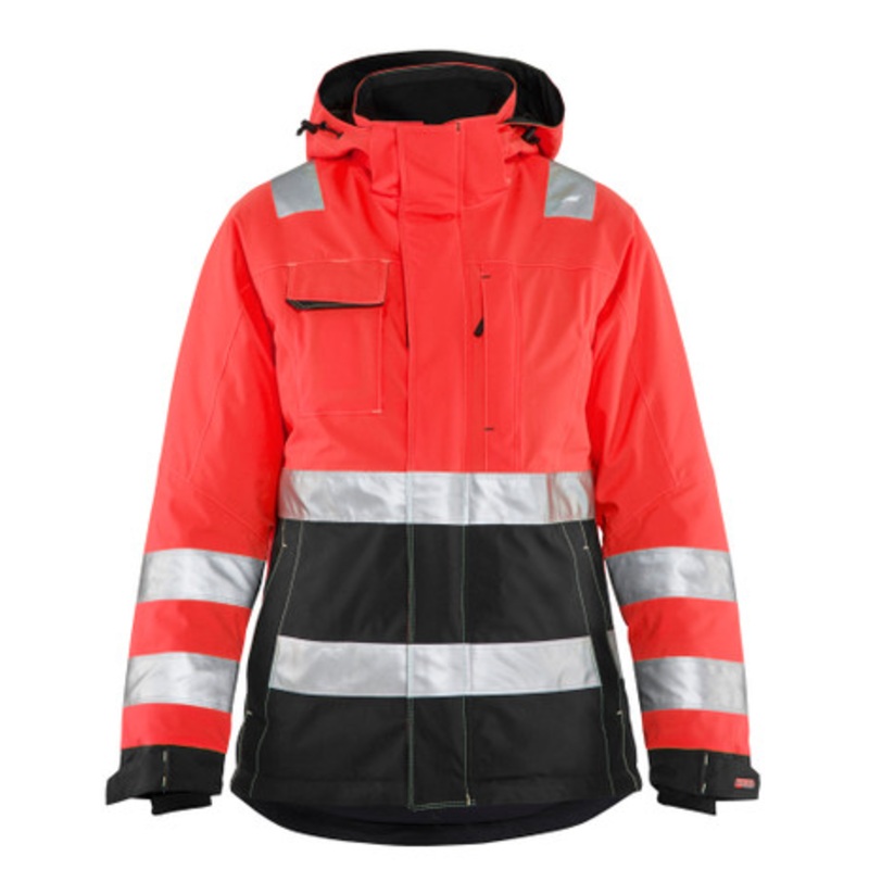 BLAKLADER Jacket | 4872 Womens High Vis Red /Black Jacket for Winter in Waterproof Polyester