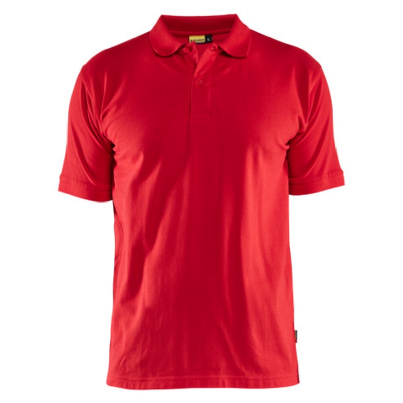 BLAKLADER Polo Shirt  | 3435 Mens Red Profile Polo Shirt in Cotton