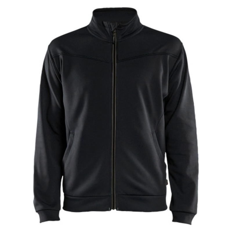 BLAKLADER Sweater Jacket | 3362 Mens Black Full Zip Sweater Jacket in Polyester Fleece