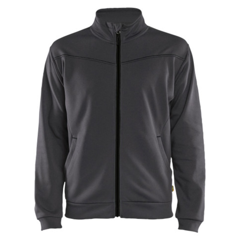 BLAKLADER Sweater Jacket | 3362 Mens Mid Grey Jacket Sweater with Full Zip and in Polyester