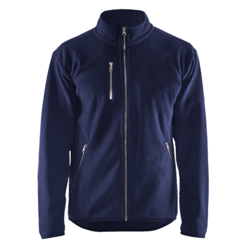 BLAKLADER Sweater Jacket | 4830 Navy Blue Fleece Jacket with Full Zip and Super Light