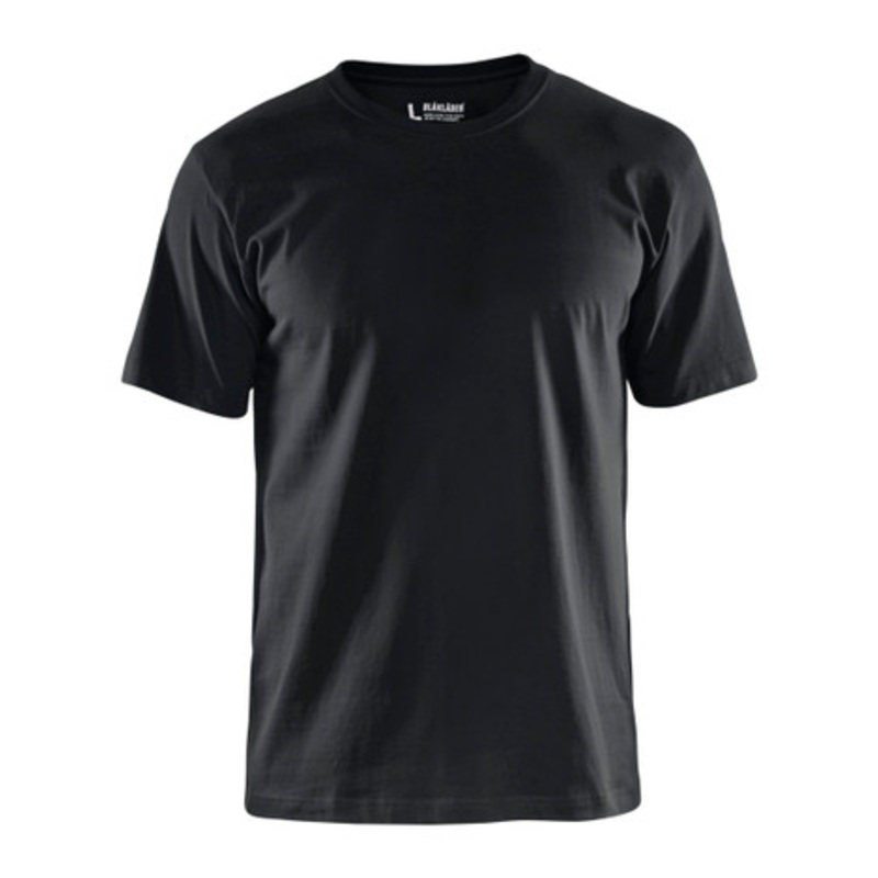 BLAKLADER T-Shirt | 3300 Black T-Shirt with Round Neck and Classic Fit in Cotton