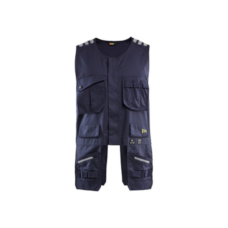 BLAKLADER Vest | 3039 Navy Blue Inherent Tool Vest with Holster Pockets Anti-Static Durable Poly/Cotton Blend