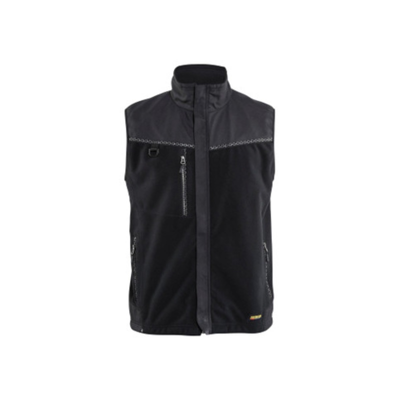 BLAKLADER Vest | 3855 Black Windproof Vest with Fleece Lining