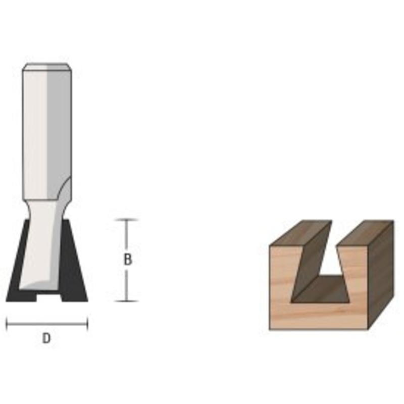 FAMAG Router Bits | 3104 DOVETAIL Milling Router Bits with 8mm Shank