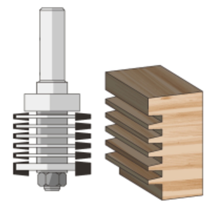 FAMAG Router Bits | 3158 JOINTER Milling Router Bits with 12mm Shank