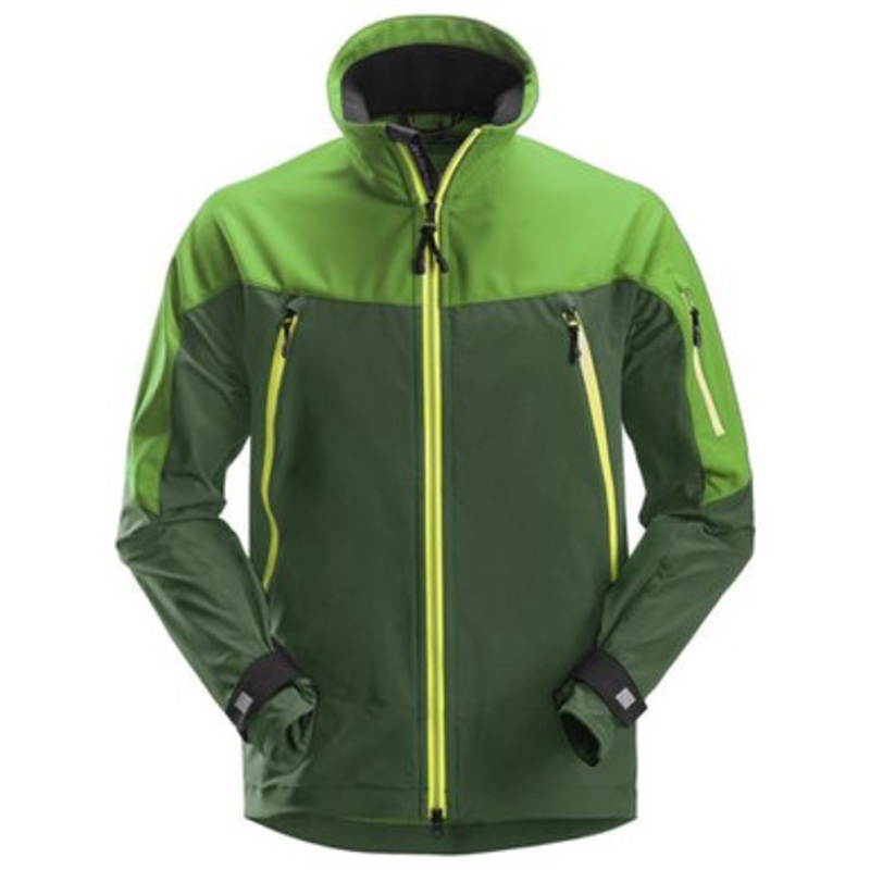 SNICKERS Jacket | 1940 Green Softshell Jacket with Full Zip and Stretch – SALE