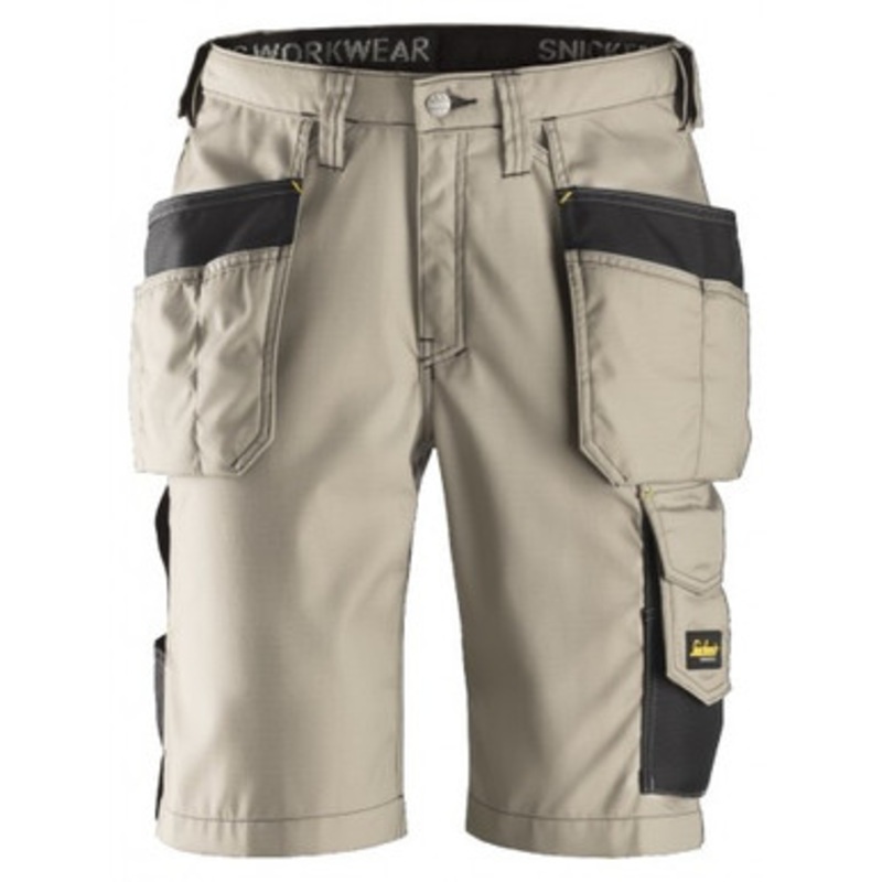 SNICKERS Shorts | Mens 3023 Khaki Craftsman Ripstop Shorts with Holster Pockets