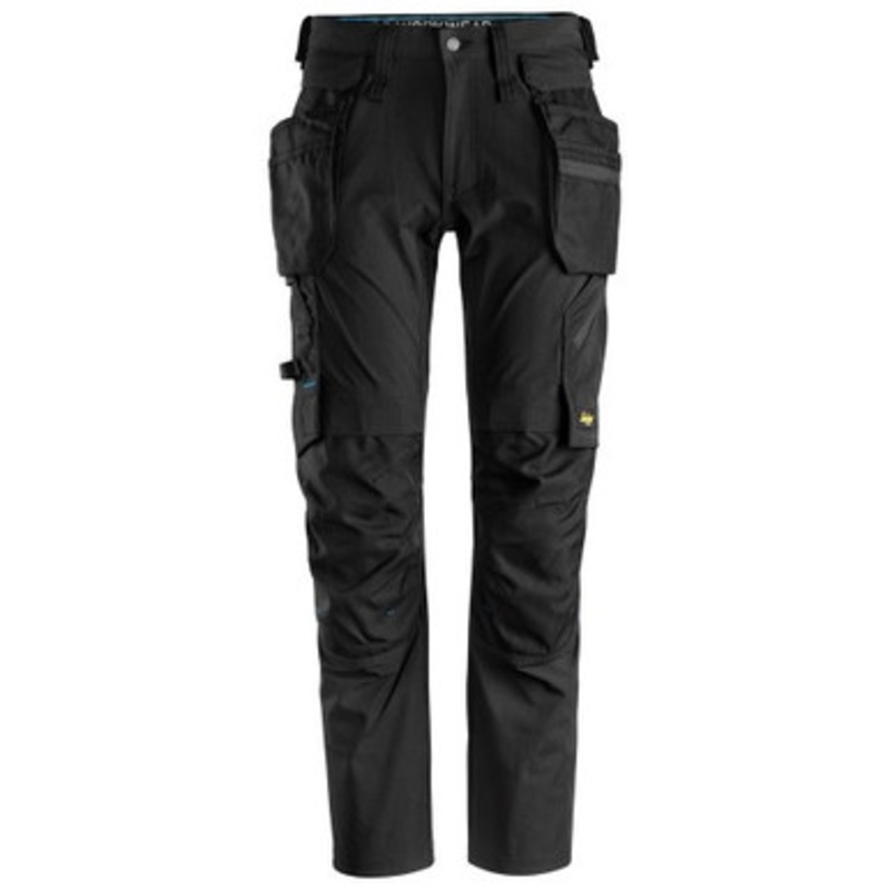 SNICKERS Trousers | 6208  Lite Work Black Trousers with Kneepad Pockets and Holster Pockets 4-Way Stretch