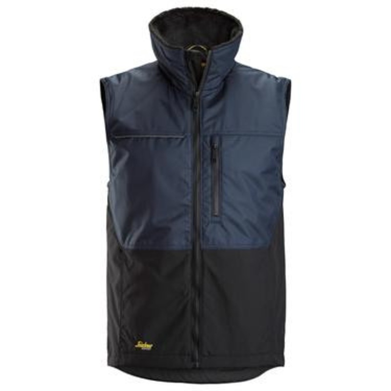 SNICKERS Vest | 4548 Navy Blue Full Zip Allround Work Winter Vest with Pile Lining
