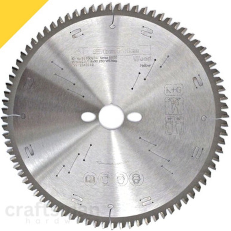 STEHLE Circular Saw Blade | K+G NEGATIVE 260mm/30mm Bore Circular Saw Blade, for Solid Timber