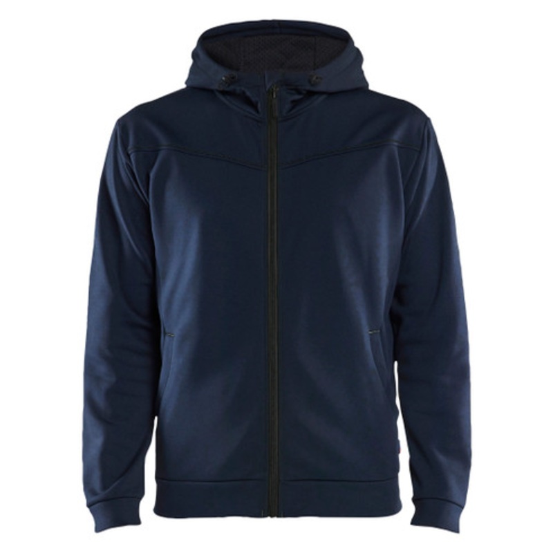 BLAKLADER Hoodie Jacket | 3363 Dark Navy Blue Jacket Hoodie with Full Zip and in Polyester