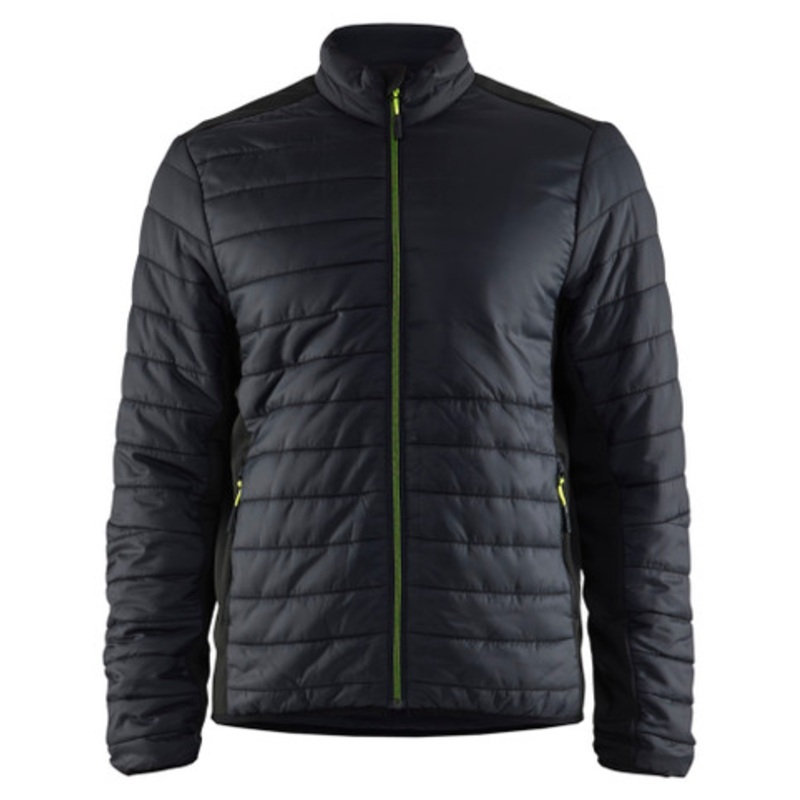 BLAKLADER Jacket | 4710 Black/Yellow Winter Jacket with Warm Lining and Water Repellent in Polyester