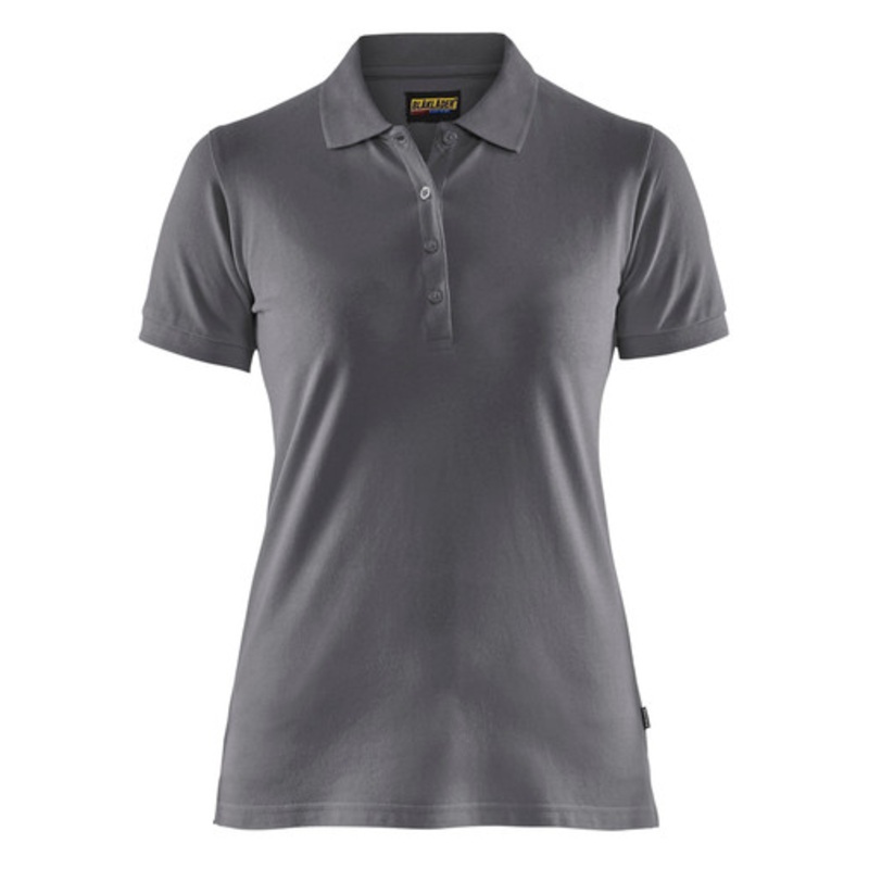 BLAKLADER Polo Shirt  | 3307 Womens Grey Polo Shirt in Cotton