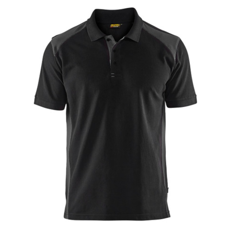BLAKLADER Polo Shirt  | 3324 Black / Dark Grey Polo Shirt in Cotton