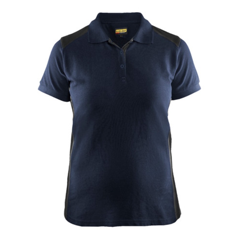 BLAKLADER Polo Shirt  | 3390 Womens Dark Navy Blue / Black Profile Polo Shirt with Durable Poly/Cotton Blend