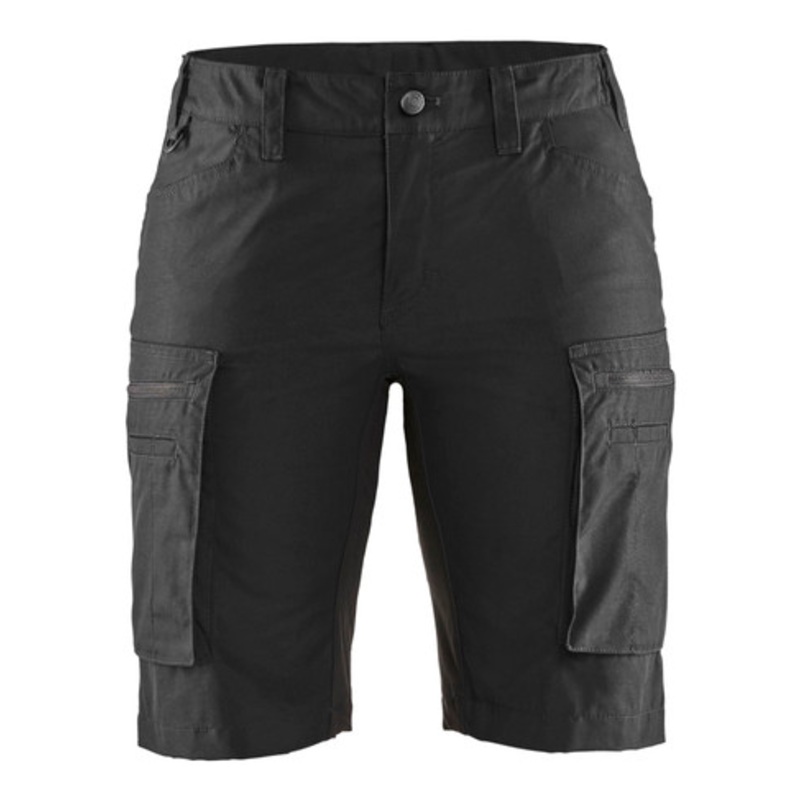 BLAKLADER Shorts | 7149 Womens Service Stretch Black Shorts with Polyester